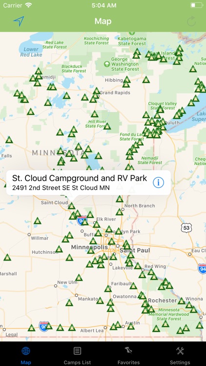 Minnesota – Camping & RV spots