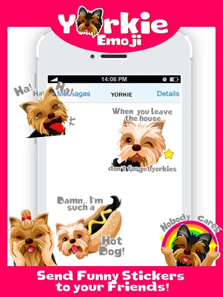 Yorkie Dog Emoji Stickers