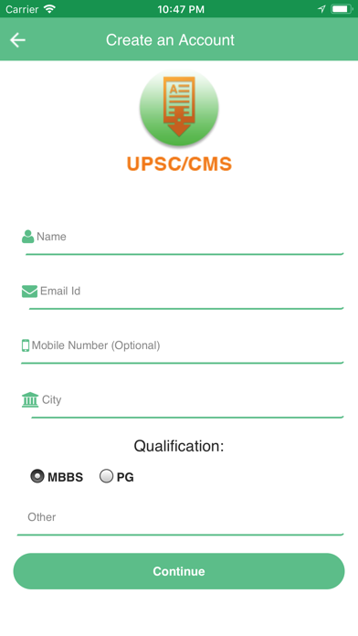 UPSC/CMS screenshot 2