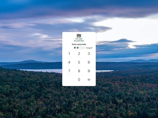 G W Jones Bank Mobile Banking iPad screenshot 2 - Finance app