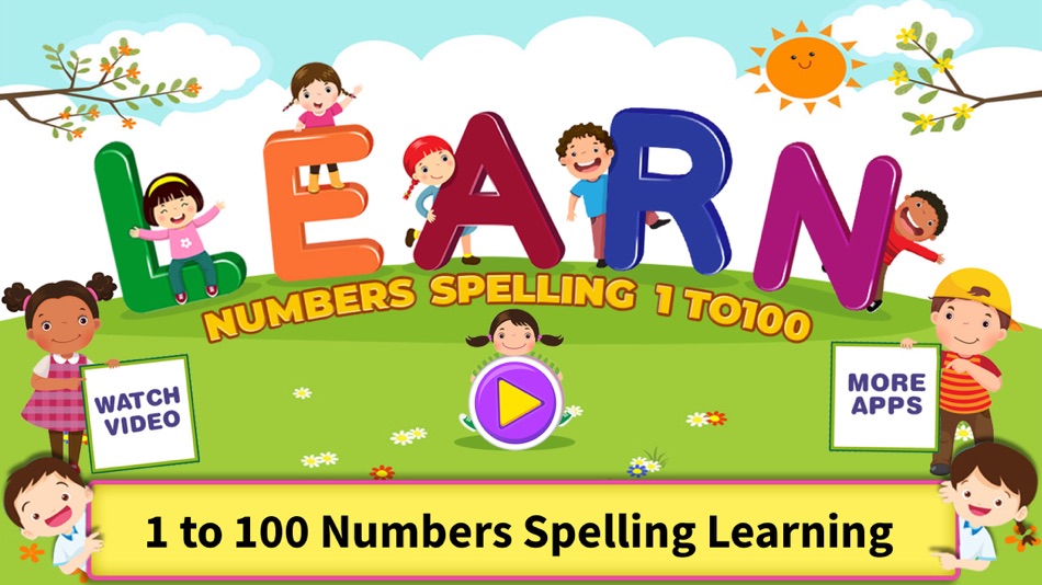 #1. Learn Numbers Spelling 1-100 (iOS) بواسطة: BHADRIK MEHTA