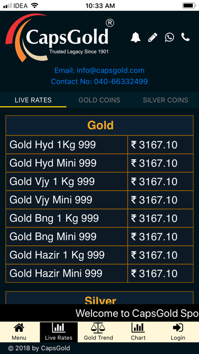 CapsGold SPOT Screenshot