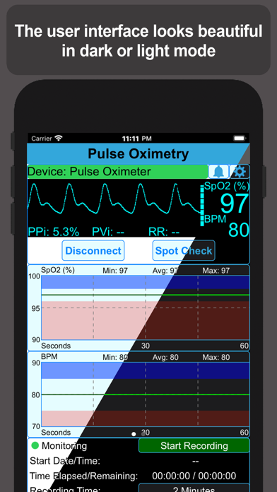 Pulse Oximetry Screenshot