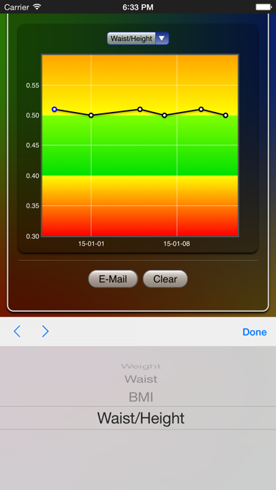 Weight Chart Screenshot