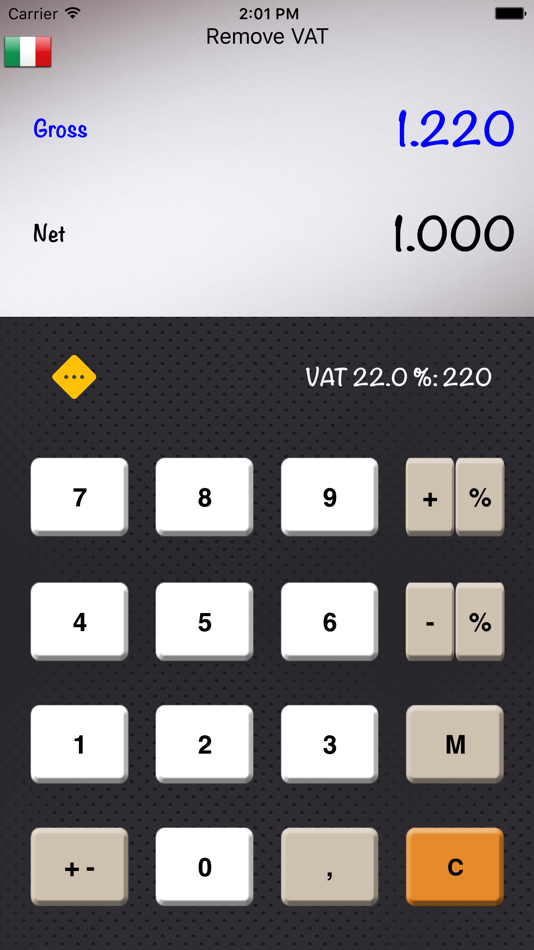 VAT % DISCOUNT - 3.9 - (iOS)