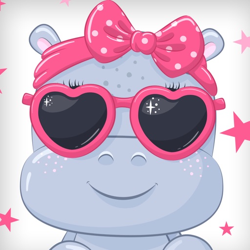 Cute Hippo Stickers