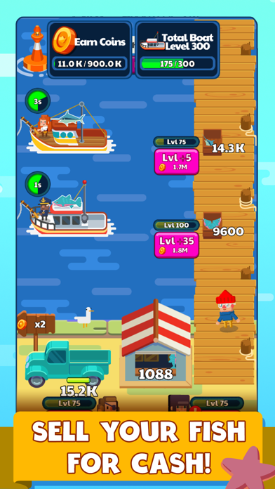 Screenshot #1 pour Idle Fishing Story