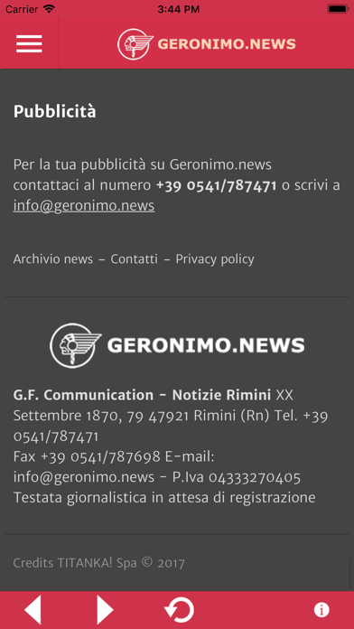 Geronimo.news Screenshot