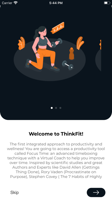 ThinkFit Productivity, Fitness Screenshot