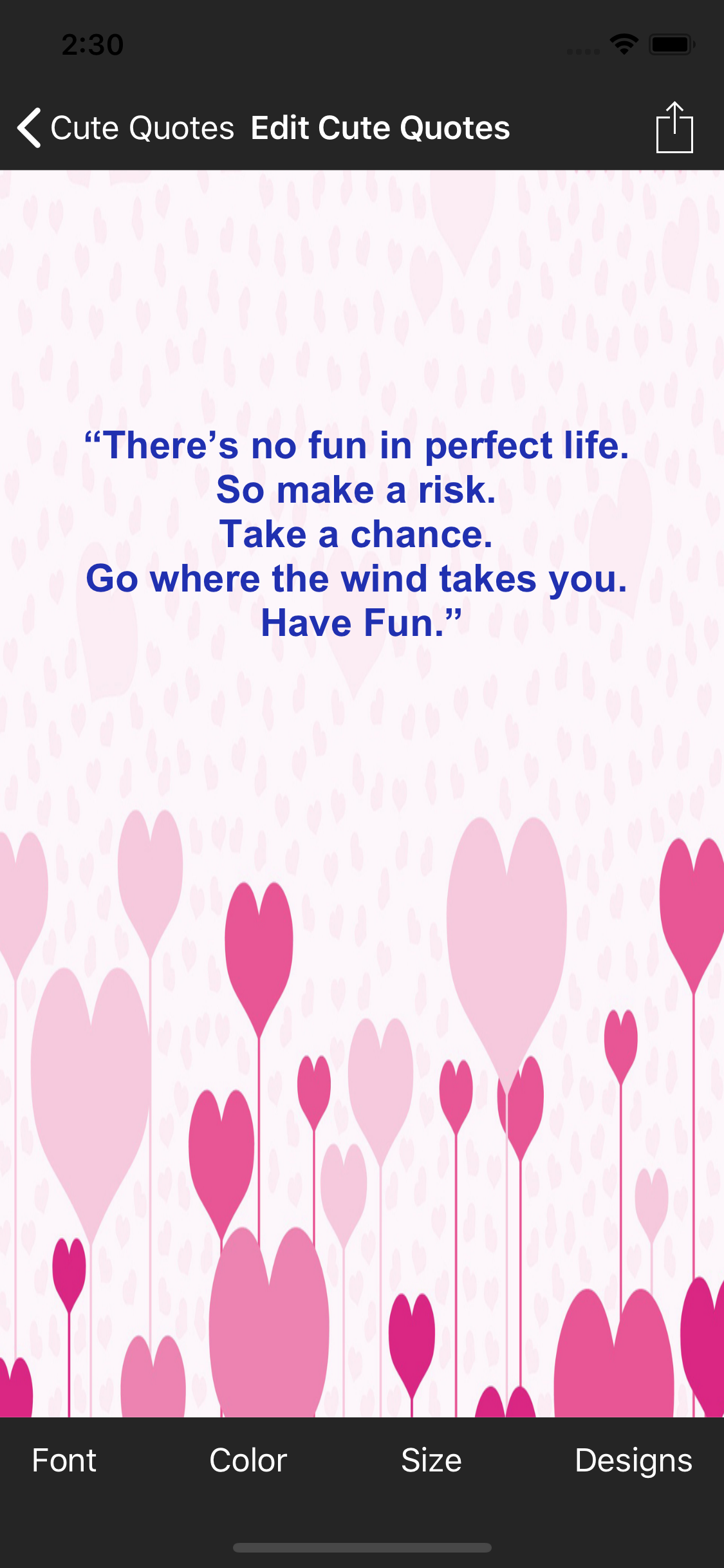 Cute Quotes screenshot 4