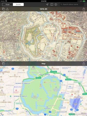 東京時層地図 for iPad app screenshot