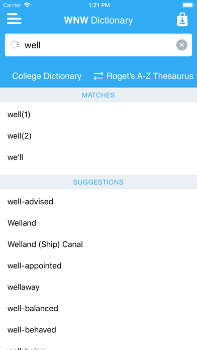 Screenshot #2 pour Webster Dictionary & Thesaurus