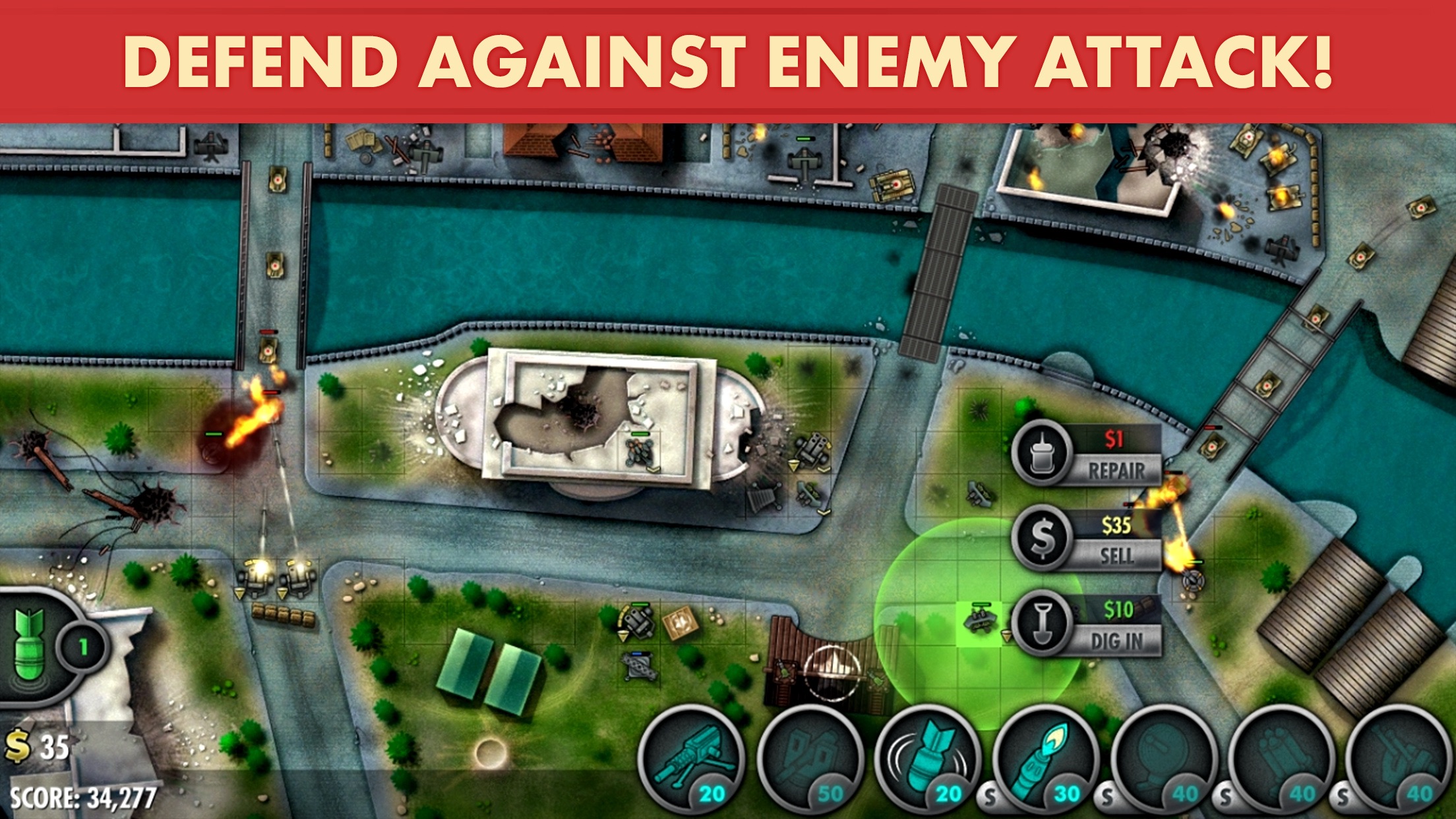 Screenshot do app iBomber Defense Pacific