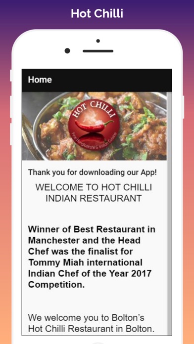 How to cancel & delete Hot Chilli Restaurant Bolton from iphone & ipad 1