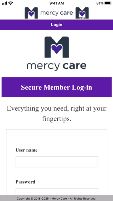Mercy Care RBHA Screenshot