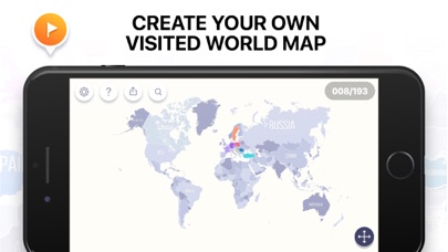訪れた国々の地図 screenshot1
