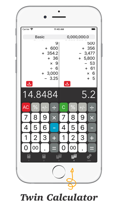 Calculator + - Twin Plus App #のおすすめ画像3