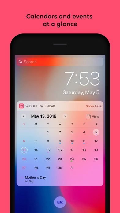 Widget Calendarのスクリーンショット