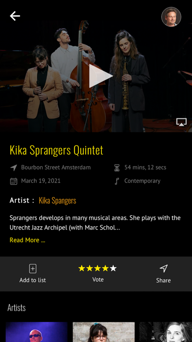 Watch Live Jazz Screenshot