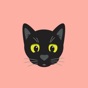 Black Kitty Sticker Pack app download