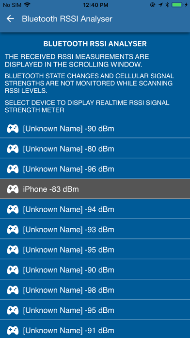 Screenshot #2 pour BluetoothRSSIAnalyser