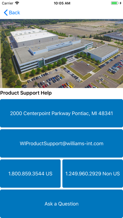Product Support Screenshot