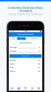 construction material estimate iphone screenshot 2