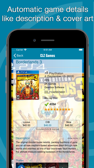 CLZ Games: Video Game Database Screenshot