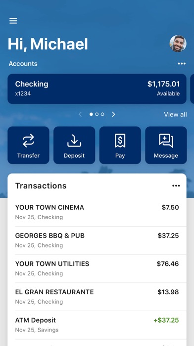 My Tri-County Bank Screenshot