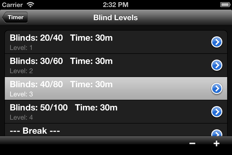 PokerTimer screenshot 2