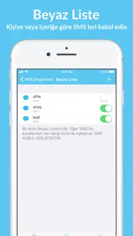 SMS Engelleme iphone resimleri 2