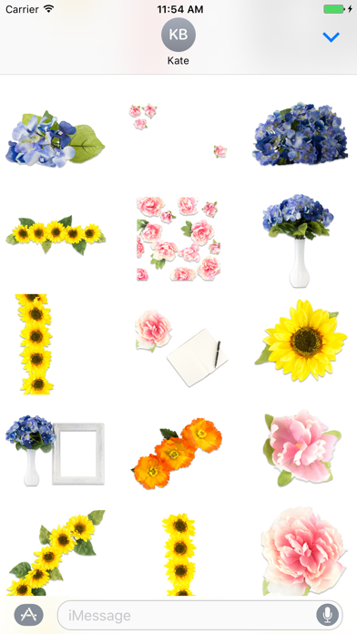 Chic Floral Stickers Screenshot