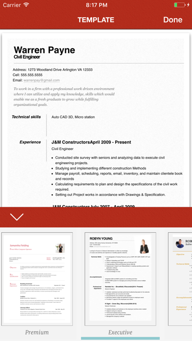 Screenshot #2 pour FoxResume Pro