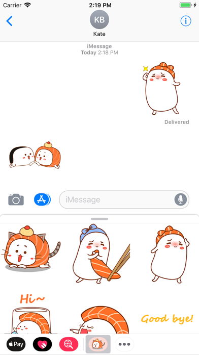 Screenshot #3 pour Happy Sushi Animated Stickers