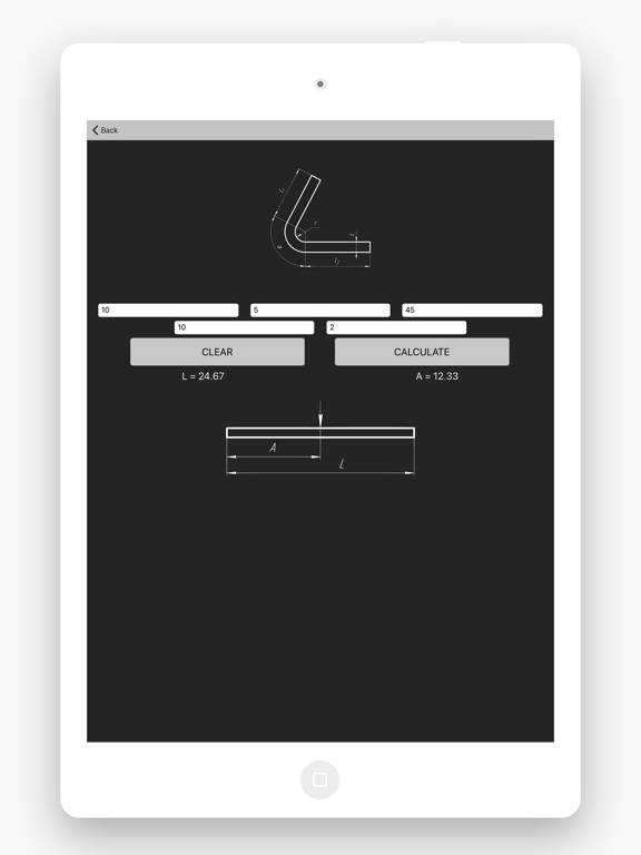 Screenshot #5 pour Bend Calculator - Metal Plate