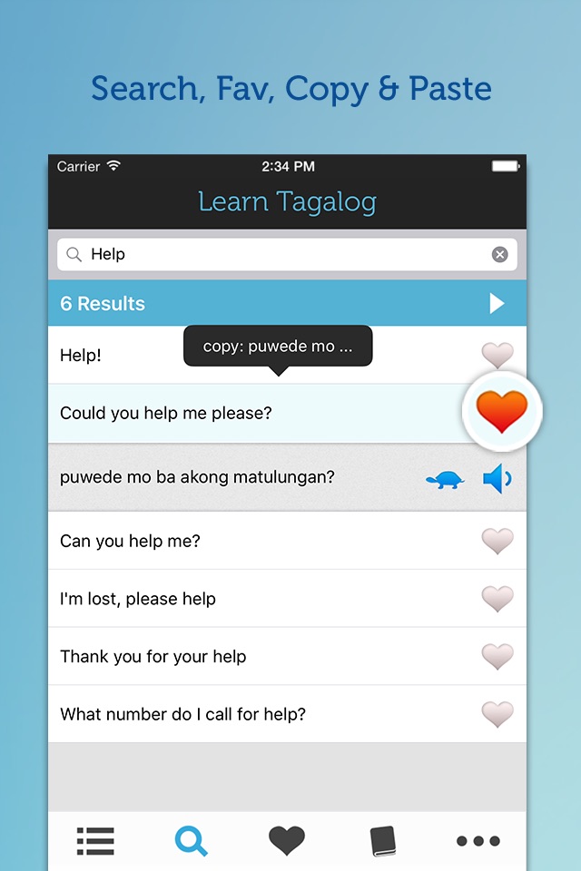 Learn Tagalog - Phrasebook screenshot 3