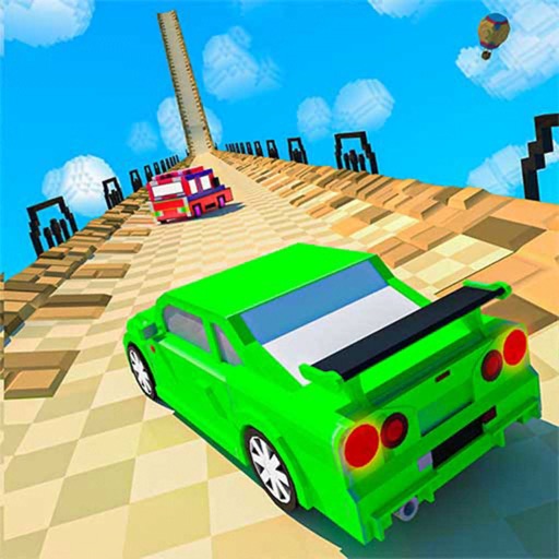 Blocky Racing: Mega Ramps icon