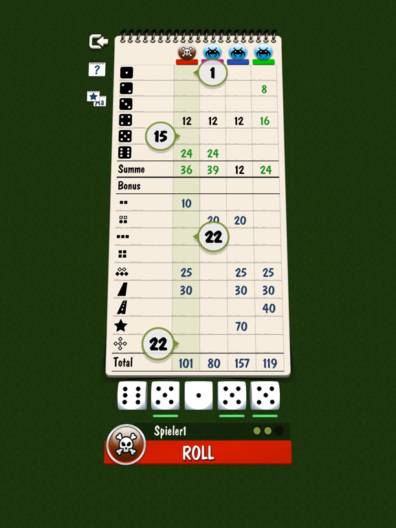 Screenshot #6 pour Yatzy Multijoueur Online