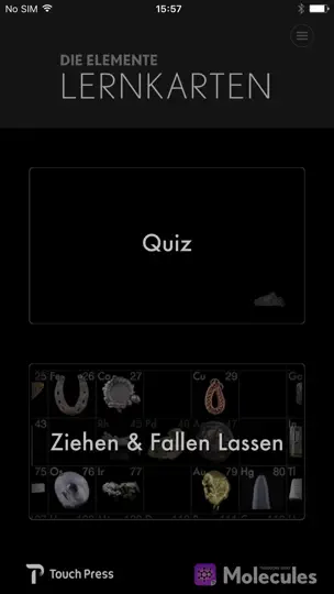 Screenshot von Die Elemente: Lernkarten auf dem iPhone 1