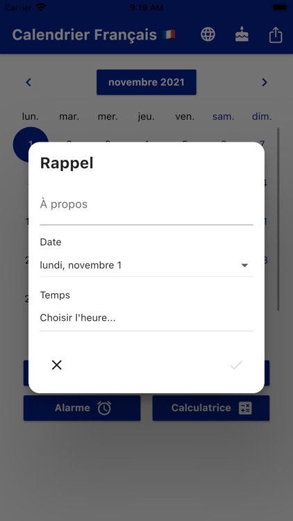 Calendrier Français screenshot-3