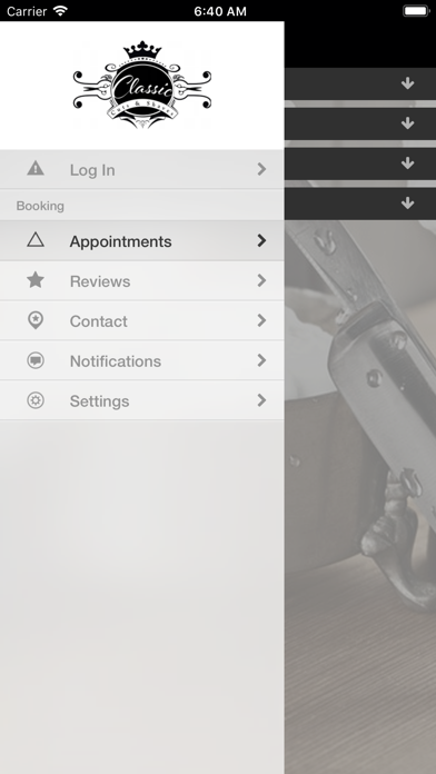 Classic Cuts Barber Shop Screenshot 2 - AppWisp.com Classic Cuts Barber Shop Screenshot 2 - AppWisp.com