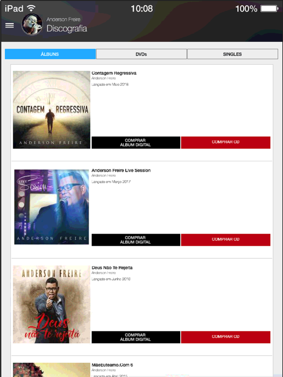 Anderson Freire - Oficial iPad screenshot 4 - Music app