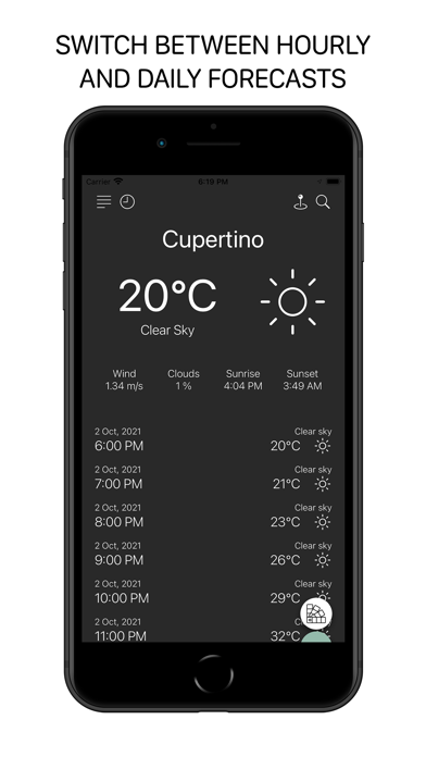 Screenshot #2 pour Minimalistic Weather App