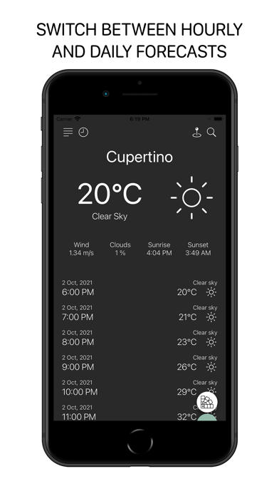 Minimalistic Weather App Screenshot