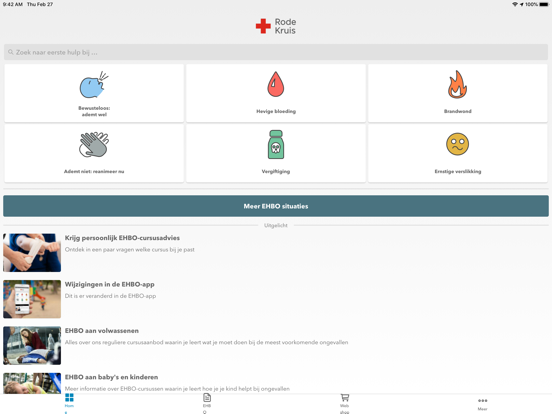 EHBO-app - Rode Kruis iPad app afbeelding 1