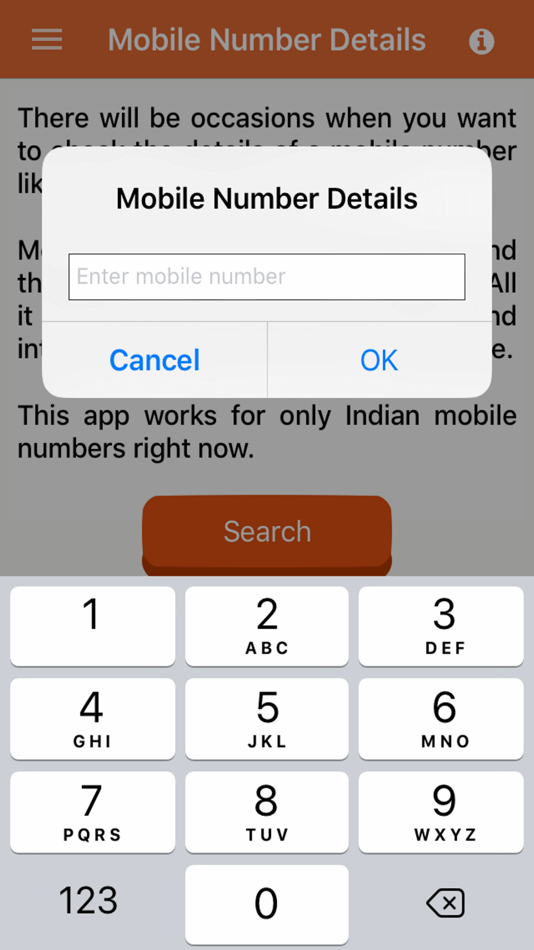 #5. Mobile Number Details (iOS) Podle: Sukhpreet Singh