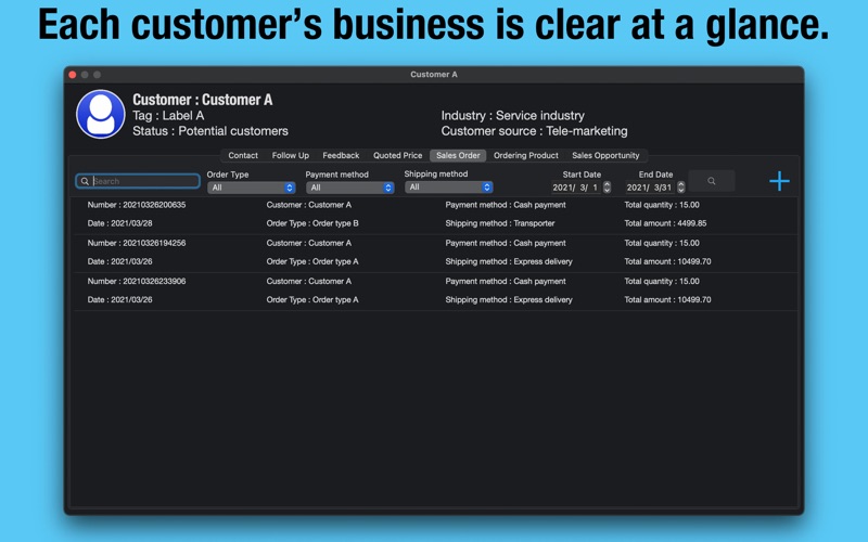 Screenshot #2 pour Gestion commerciale des client