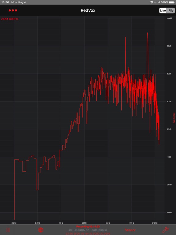 Infrasound Recorder iPad screenshot 6 - Utilities app