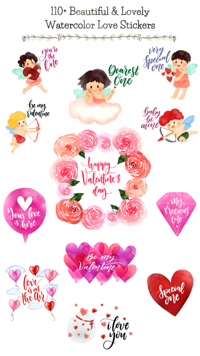 Valentine's Days Watercolor Screenshot