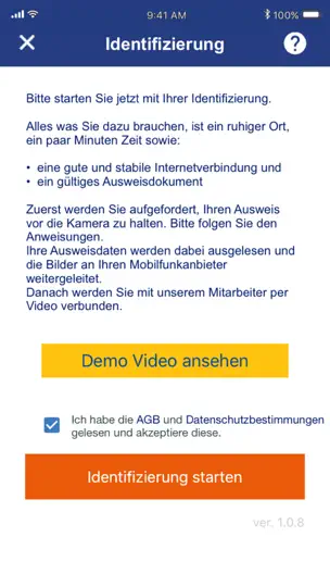 Screenshot von ALDI TALK Aktivierung auf dem iPhone 2